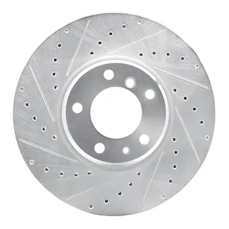 R1 Concepts EDZ-31040L Brake Rotor Drilled and Slotted Silver